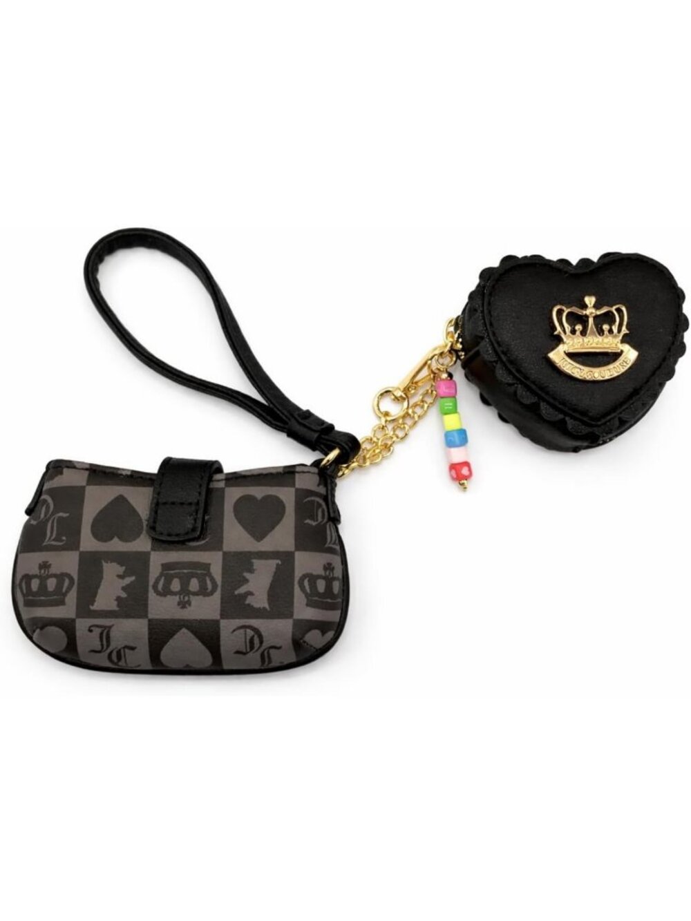 Chic Mini Tab Wristlet with Heart-Shaped Accessory Case | Stylish & Functional